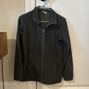 Columbia kids size large fleece jacket. Charcoal gray.